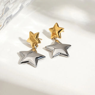 ステンレス304 ニッケルフリー 水に濡れても錆びにくい ピアス イヤリング ピアス スター 星【YJ00910】