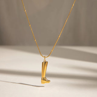 ステンレス304 低ニッケル 水に濡れても錆びにくい 18Kゴールドメッキ ネックレス チェーン 靴 ブーツ【YJ02924】