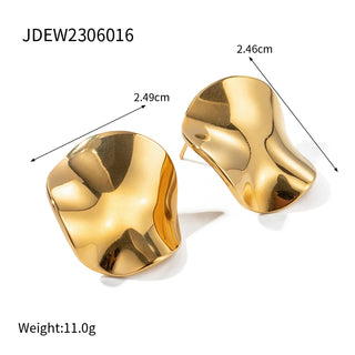 ステンレス304 低ニッケル 水に濡れても錆びにくい 18Kゴールドメッキ ピアス ラウンド【YJ03957】