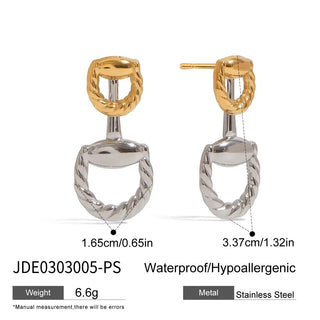 ステンレス304 ニッケルフリー 水に濡れても錆びにくい 18Kゴールドメッキ ピアス 【YJ00396】