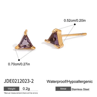 ステンレス304 低ニッケル 水に濡れても錆びにくい 18Kゴールドメッキ ピアス ジルコニア 誕生石 【YJ01990】