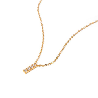 ステンレス304 低ニッケル 水に濡れても錆びにくい 18Kゴールドメッキ ネックレス ジルコニア 【YJ03029】