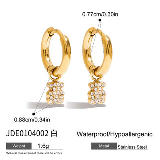 ステンレス304 低ニッケル 水に濡れても錆びにくい 18Kゴールドメッキ ピアス クロス スター 星 くま さくらんぼ チェリー 【YJ01020】