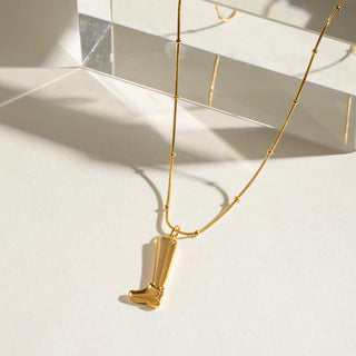 ステンレス304 低ニッケル 水に濡れても錆びにくい 18Kゴールドメッキ ネックレス チェーン 靴 ブーツ【YJ02924】