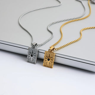 ステンレス304 ニッケルフリー 水に濡れても錆びにくい 18Kゴールドメッキ チェーン ネックレス スクエア 【YJ00257】