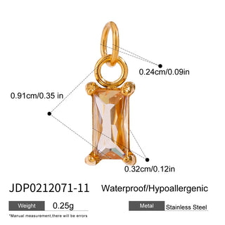 ステンレス304 ニッケルフリー 水に濡れても錆びにくい チャーム ジルコニア 【YJ00809】