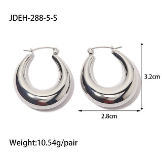 ステンレス304 低ニッケル 水に濡れても錆びにくい 18Kゴールドメッキ ピアス チャンキー フープ【YJ02057】