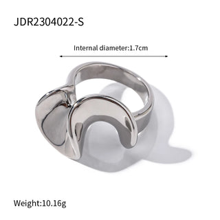ステンレス304 低ニッケル 水に濡れても錆びにくい 18Kゴールドメッキ リング 【YJ03537】