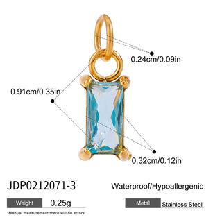 ステンレス304 ニッケルフリー 水に濡れても錆びにくい チャーム ジルコニア 【YJ00809】