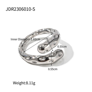 ステンレス304 低ニッケル 水に濡れても錆びにくい 18Kゴールドメッキ リング 【YJ02101】