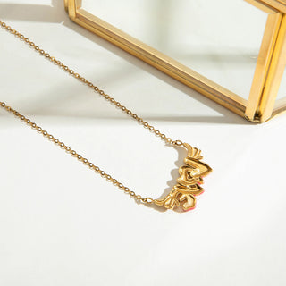 ステンレス304 ニッケルフリー 水に濡れても錆びにくい ネックレス LOVE【YJ00272】