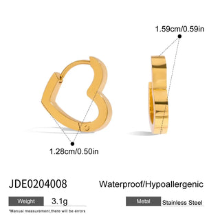 ステンレス304 低ニッケル 水に濡れても錆びにくい 18Kゴールドメッキ ピアス スター 星 ハート 【YJ01009】