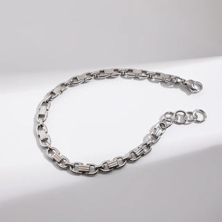 ステンレス304 ニッケルフリー 水に濡れても錆びにくい チェーン ブレスレット【YJ00474】