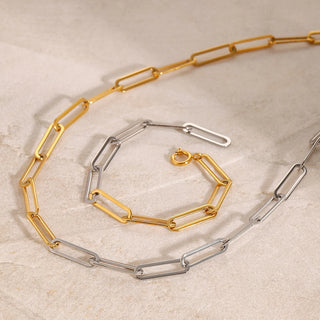 ステンレス304 低ニッケル 水に濡れても錆びにくい 18Kゴールドメッキ ネックレス チェーン 【YJ02893】