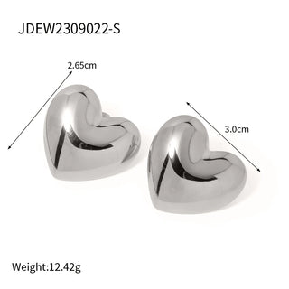 ステンレス304 低ニッケル 水に濡れても錆びにくい 18Kゴールドメッキ ピアス ハート 【YJ02405】