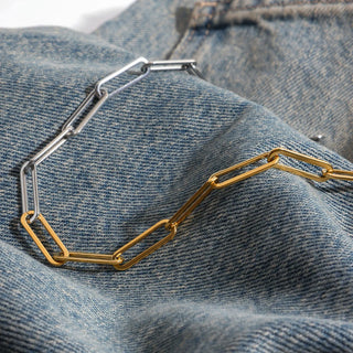 ステンレス304 ニッケルフリー 水に濡れても錆びにくい 18Kゴールドメッキ チェーン ネックレス【YJ00441】