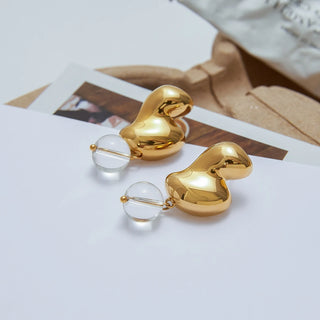 ステンレス304 ニッケルフリー 水に濡れても錆びにくい ピアス クリスタル【YJ00703】