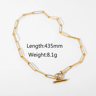 ステンレス304 低ニッケル 水に濡れても錆びにくい 18Kゴールドメッキ ネックレス チェーン 【YJ03923】