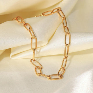 ステンレス304 低ニッケル 水に濡れても錆びにくい 18Kゴールドメッキ アンクレット チェーン 【YJ02189】