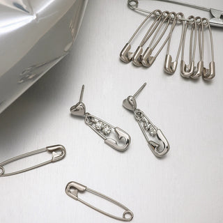 ステンレス304 ニッケルフリー 水に濡れても錆びにくい  ピアス 安全ピン スター 星 【YJ00315】