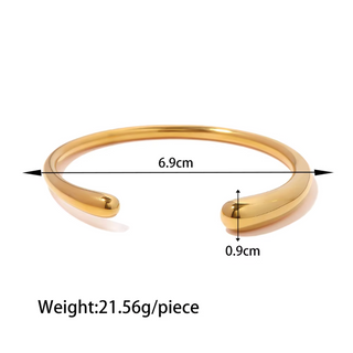 ステンレス304 低ニッケル 水に濡れても錆びにくい 18Kゴールドメッキ ブレスレット 【YJ02571】